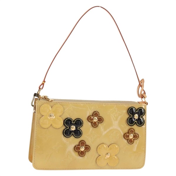 【原宿店限定】ルイ・ヴィトン LOUIS VUITTON レキシントン アクセサリーポーチ モノグラムヴェルニ フラワー ベージュ M92246 レディース ep11248V