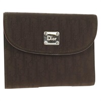 【原宿店限定】クリスチャンディオール Christian Dior 手帳カバー トロッターキャンバス ダークブラウン シルバー レディース 146832V
