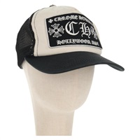 【原宿店限定】クロムハーツ Chrome Hearts キャップ CHパッチ クロスボール メッシュ トラッカー コットン グリーン レディース 142392M