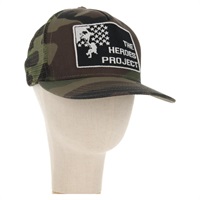 【原宿店限定】クロムハーツ Chrome Hearts キャップ THE HEROES PROJECT パッチ クロスボール トラッカー キャンバス グリーン レディース 142394M