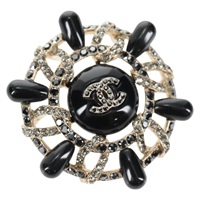 【原宿店限定】シャネル CHANEL ブローチ メタル ブラック レディース 139036M