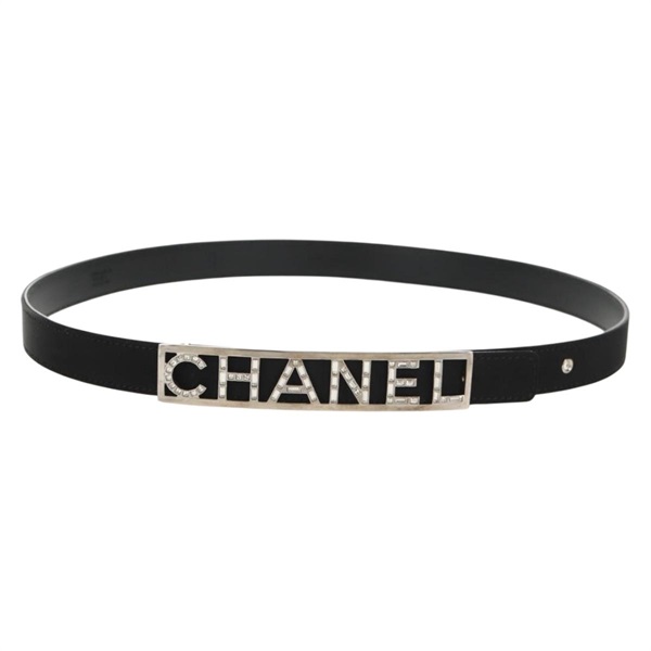 【原宿店限定】シャネル CHANEL ベルト レザー 91cm ブラック レディース 144605M