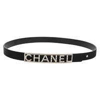 【原宿店限定】シャネル CHANEL ベルト レザー 91cm ブラック レディース 144605M