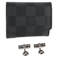【原宿店限定】ルイ・ヴィトン LOUIS VUITTON カフスケースカフスリンクス　 カフスケース ダミエ グラフィット M66948 レディース 143486V