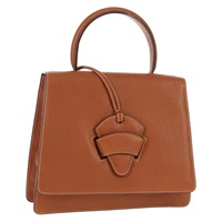 【原宿店限定】ロエベ LOEWE バルセロナ ハンドバッグ レザー ブラウン ゴールド レディース 147667V