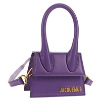 【原宿店限定】ジャックムス JACQUEMUS ハンドバッグ ミニ レザー 2way パープル ゴールド レディース 128506M