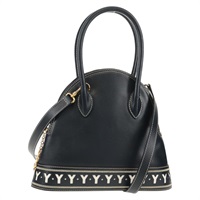 【原宿店限定】サンローラン SAINT LAURENT ハンドバッグ レザー 2way ネイビー ゴールド レディース 148893V