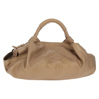 【原宿店限定】ロエベ LOEWE ナッパアイレ ハンドバッグ アナグラム レザー シャンパンゴールド レディース 148908V