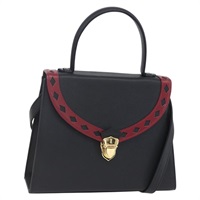 【原宿店限定】サンローラン SAINT LAURENT ハンドバッグ レザー 2way ブラック ゴールド レディース 134330V