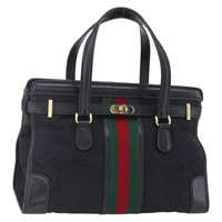 【原宿店限定】グッチ GUCCI ハンドバッグ マイクロGGスプリーム ウェブシェリーライン ブラック ゴールド レディース 152363V