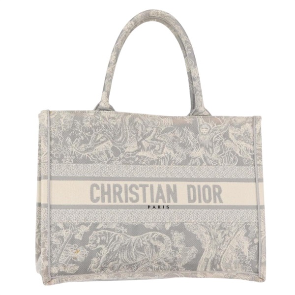 【原宿店限定】クリスチャンディオール Christian Dior トワルドジュイ ブックトート ハンドバッグ キャンバス グレー レディース ka013V