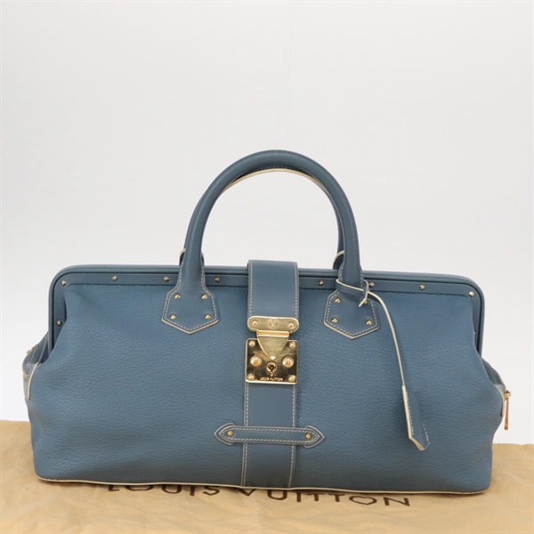 【原宿店限定】LOUIS VUITTON Suhari Angenu PM Hand Bag Leather Blue M91807 LV Auth mr1540V