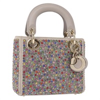 【原宿店限定】クリスチャンディオール Christian Dior ハンドバッグ レディディオール ビーズ レザー マルチカラー ゴールド レディース 142981SM