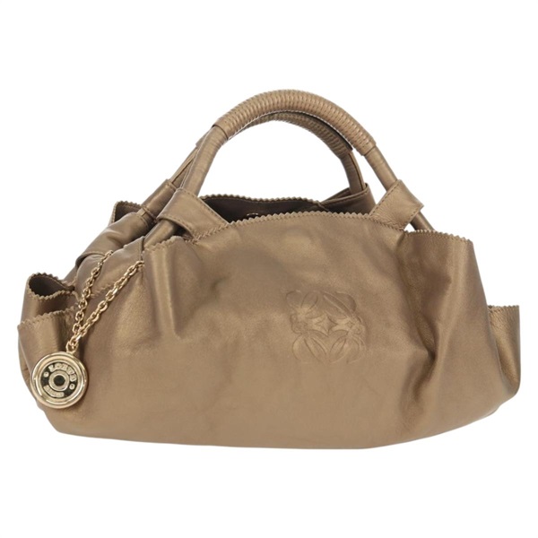 【原宿店限定】ロエベ LOEWE ハンドバッグ レザー ゴールド レディース 153627V