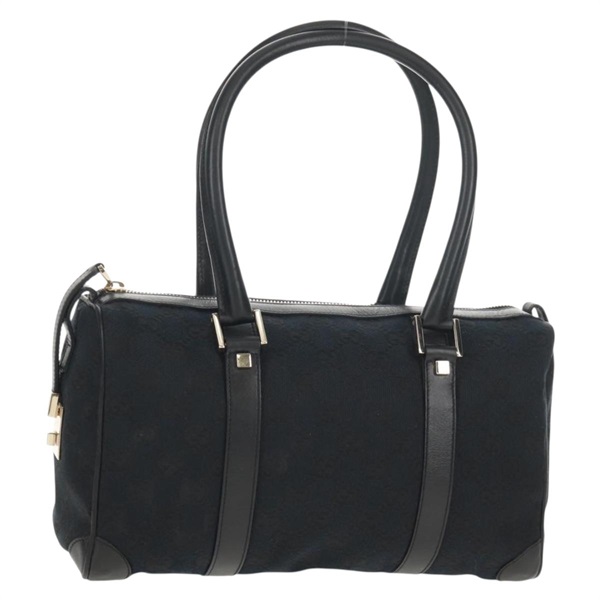 【原宿店限定】グッチ GUCCI ハンドバッグ GGキャンバス ブラック ゴールド 000 0851 レディース am9595V