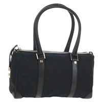 【原宿店限定】グッチ GUCCI ハンドバッグ GGキャンバス ブラック ゴールド 000 0851 レディース am9595V