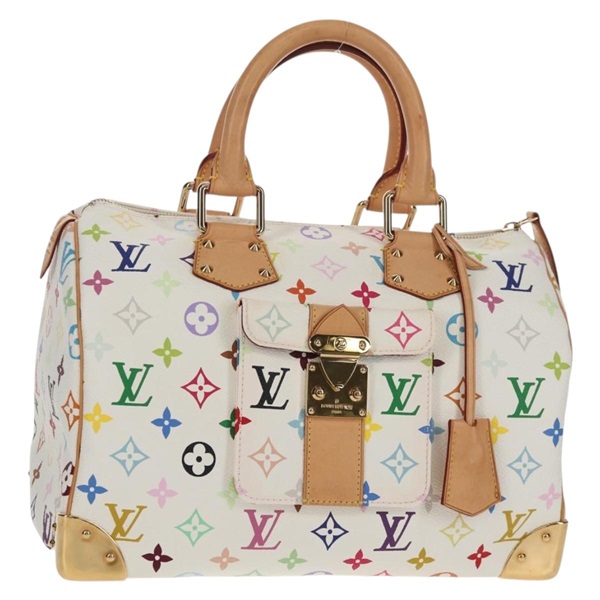 【原宿店限定】ルイ・ヴィトン LOUIS VUITTON スピーディ30 ハンドバッグ モノグラム・マルチカラー ホワイト M92643 レディース BA7743SV