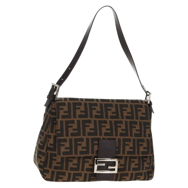 【原宿店限定】フェンディ FENDI マンマバゲット ショルダーバッグ ズッカキャンバス ブラック ブラウン レディース 130802V