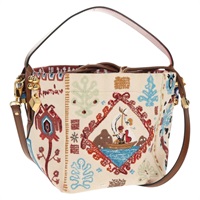 【原宿店限定】クリスチャン ルブタン Christian Louboutin ショルダーバッグ キャンバス 2way ベージュ ゴールド レディース 140158V