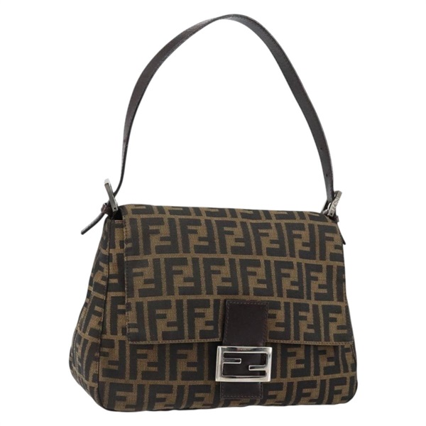 【原宿店限定】フェンディ FENDI マンマバゲット ショルダーバッグ ズッカキャンバス ブラック ブラウン レディース am9457V