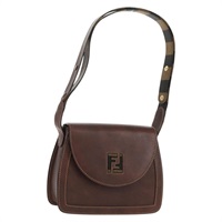 【原宿店限定】フェンディ FENDI ショルダーバッグ レザー ブラウン ゴールド レディース 148864V