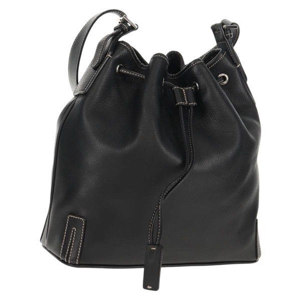 【原宿店限定】バーバリー BURBERRY ショルダーバッグ レザー ブラック ゴールド レディース 148873V