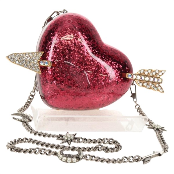 【原宿店限定】グッチ GUCCI ショルダーバッグ チェーン メタル ピンク シルバー レディース 147808M