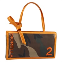 【原宿店限定】クリスチャンディオール Christian Dior ショルダーバッグ DIORELLA キャンバス オレンジ ゴールド レディース 150905V