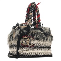 【原宿店限定】シャネル CHANEL ショルダーバッグ チェーン ココマーク ツイード ブラック シルバー レディース 145069AV