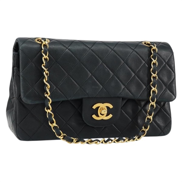 【原宿店限定】シャネル CHANEL ショルダーバッグ マトラッセ チェーン ラムスキン ブラック ゴールド レディース 145577AV