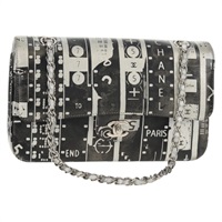 【原宿店限定】シャネル CHANEL ショルダーバッグ ダブルフラップ チェーン レザー シルバー レディース 148462SAM