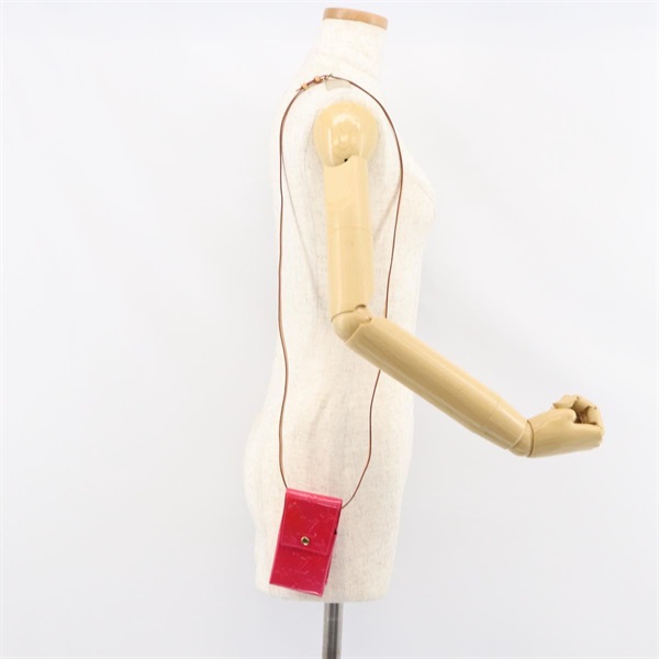 【原宿店限定】LOUIS VUITTON Monogram Vernis Green Cigarette Case Fusha Pink M91242 Auth 152434V