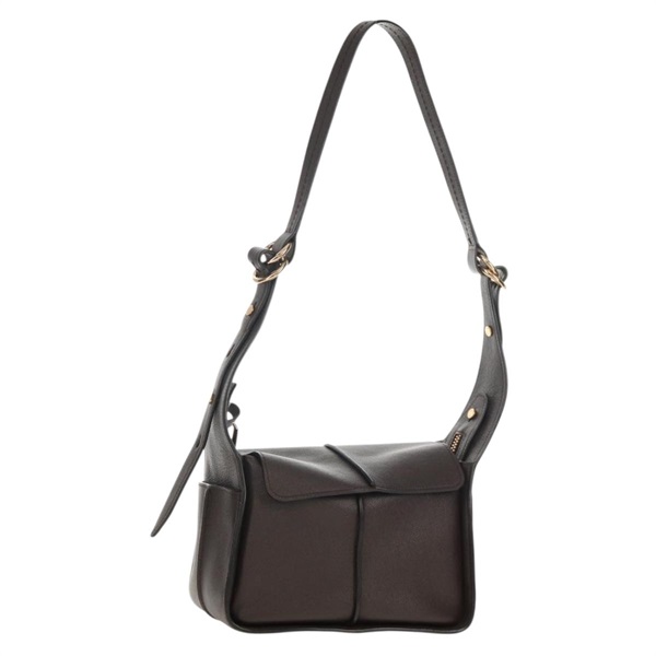 【原宿店限定】トッズ TOD’S ショルダーバッグ タイムレス レザー ブラウン ゴールド レディース 143405AM