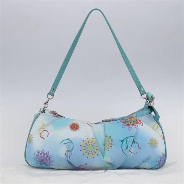 【原宿店限定】Salvatore Ferragamo Shoulder Bag Nylon 2way Light Blue Silver Auth ka057V