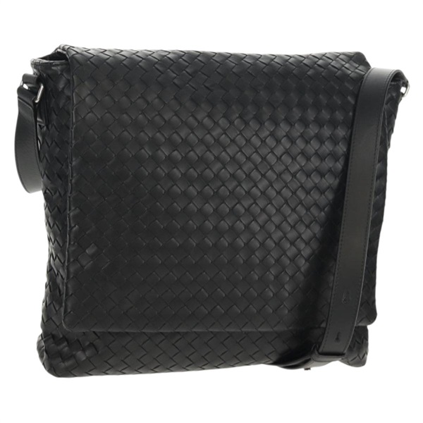 【原宿店限定】ボッテガヴェネタ BOTTEGAVENETA ショルダーバッグ イントレチャート レザー ブラック レディース 148626SAM