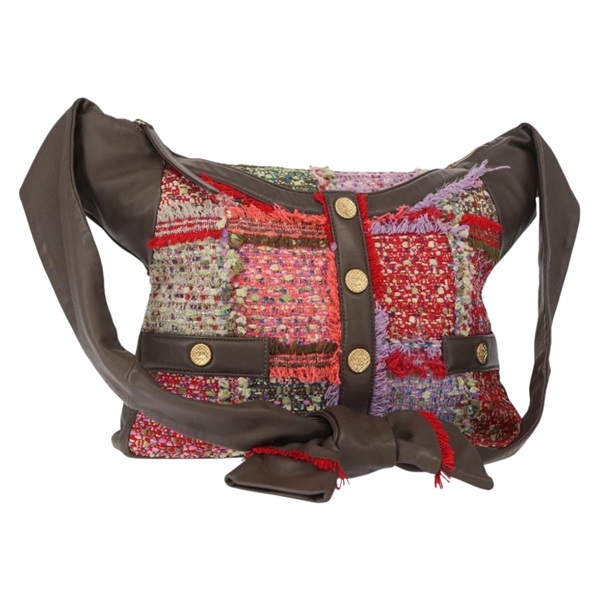 【原宿店限定】シャネル CHANEL ショルダーバッグ ガールシャネル ツイード マルチカラー ゴールド レディース 154036SAM