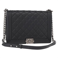 【原宿店限定】シャネル CHANEL ショルダーバッグ チェーン ボーイシャネル ラムスキン ブラック レディース 154052SAM