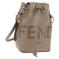 【原宿店限定】フェンディ FENDI ショルダーバッグ レザー グレー ゴールド レディース 148635AM