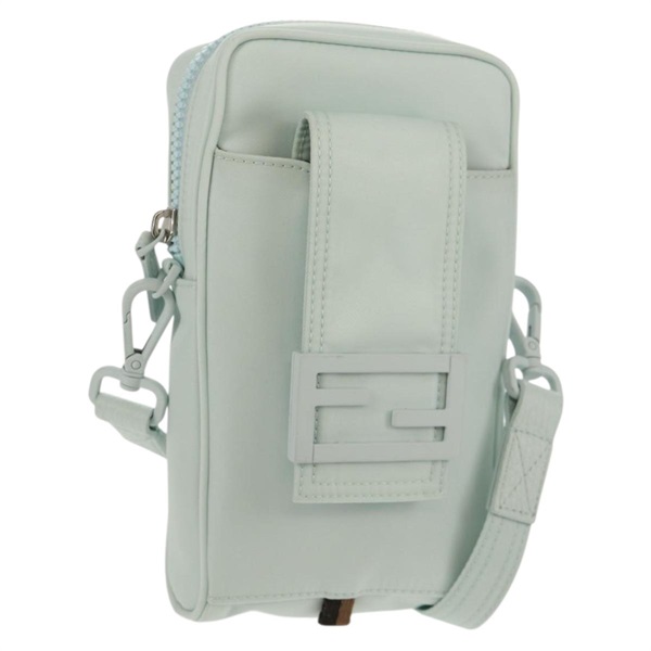 【原宿店限定】フェンディ FENDI ショルダーバッグ バゲット フォンポーチ ナイロン ライトブルー レディース 151373M