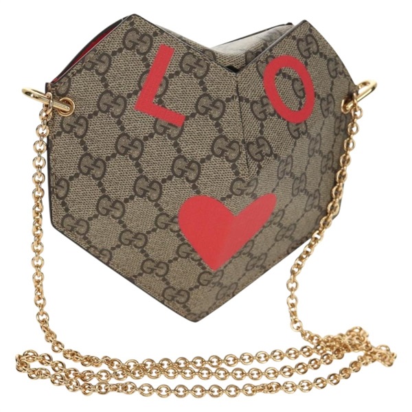 【原宿店限定】グッチ GUCCI ショルダーバッグ GGスプリーム チェーン PVC ベージュ ゴールド 678131 レディース 152468AM