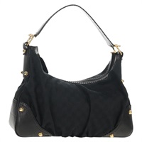 【原宿店限定】グッチ GUCCI ショルダーバッグ ホースビット GGキャンバス ブラック ゴールド 211966 レディース yk19873V