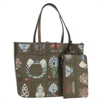 【原宿店限定】ブルガリ BVLGARI トートバッグ レザー PVC グレー シルバー レディース BA7359V