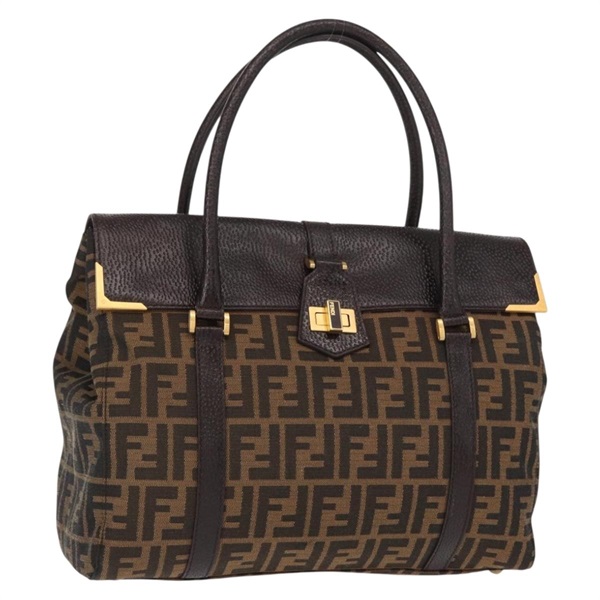 【原宿店限定】フェンディ FENDI トートバッグ ズッカキャンバス ブラック ブラウン レディース 134349AV