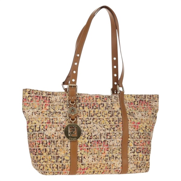 【原宿店限定】フェンディ FENDI トートバッグ ズッキーノキャンバス イエロー ゴールド レディース 134352V