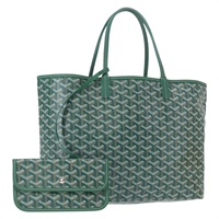 【原宿店限定】ゴヤール GOYARD サンルイPM トートバッグ ヘリンボーン PVC グリーン レディース 151376SM