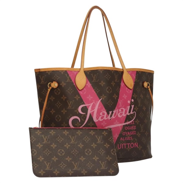 【原宿店限定】ルイ・ヴィトン LOUIS VUITTON ネヴァーフルMM トートバッグ モノグラムVライン ピンク レディース BD681A