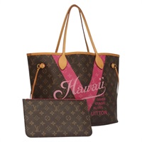 【原宿店限定】ルイ・ヴィトン LOUIS VUITTON ネヴァーフルMM トートバッグ モノグラムVライン ピンク レディース BD681A