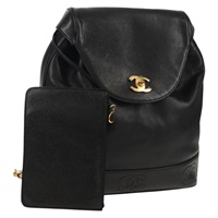 【原宿店限定】シャネル CHANEL バックパック トリプル ココ キャビアスキン ブラック ゴールド レディース yk19848V