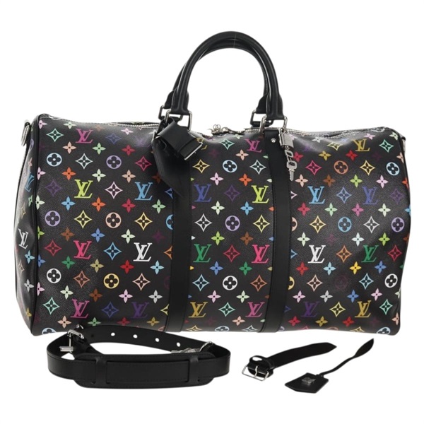 【原宿店限定】ルイ・ヴィトン LOUIS VUITTON キーポルバンドリエール50 ボストンバッグ モノグラム マルチカラー LV×TM ブラック M13745 レディース 147914SM
