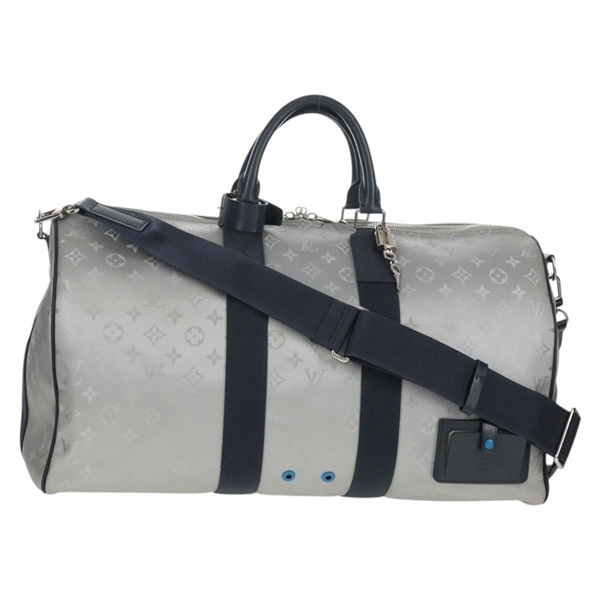 【原宿店限定】ルイ・ヴィトン LOUIS VUITTON キーポルバンドリエール50 ボストンバッグ モノグラム サテライト シルバー M44170 レディース 148459M